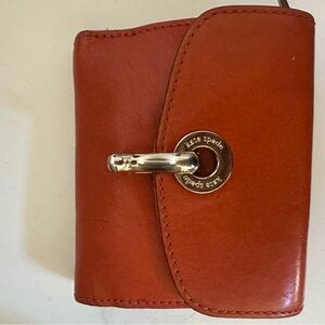 Kate Spade Brown Leather Wallet with Gold Accent